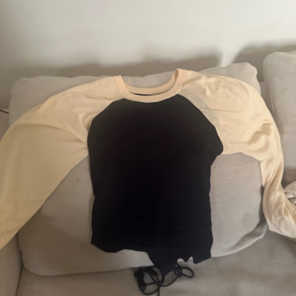Orseund iris off season raglan top ivory navy XS - Picture 5 of 7